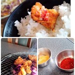 炭火焼肉 かんちゃん - 一切れがデカいです。大将、気前良いですね～