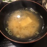 Tentsune - 味噌汁のアップ