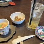 牛肉寿司 きんたん - 前菜・柚子ソーダ