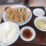 ぎょうざの満洲 - ダブル餃子定食ライス大（790円）
