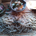 遊の丘 - 十割手打ちそば＋ドリンク＋デザート付￥1100（H25.12.5撮影）