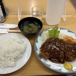 味一 - 黒豚ロースカツ定食　1050円