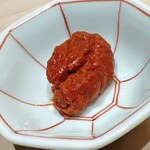 Ginza Sushi Nakahisa - 車海老の頭の味噌。これで十尾分。贅沢なアテです