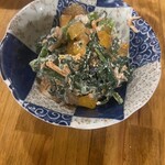 Shimagohan Attakaya - 柿と春菊の白和え