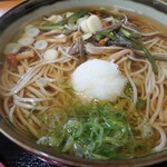 箱館そば 鴫野 - 山菜おろしそばのアップ