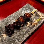 銀座 きた川 - すっぽん、この位焼くの、びびっちゃう、素人は。