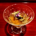 銀座 きた川 - 初鞍掛け豆、スプーンで