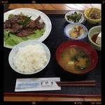山肉専門店 星野屋 - 鹿味噌グリル定食1500円