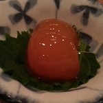 やきとり 宮川 - 名物「卵黄の味噌漬け」　2013.12