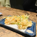 酒と肴 ててて - 百合根と海老のかき揚げ