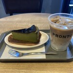 プロント - STONEMILLの抹茶バスクチーズケーキセット アイスカフェラテ