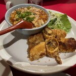 南海飯店 - 春巻＋麻婆豆腐小サイズ