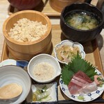 東京コトブキ - 鯛めしどろぼう膳　刺盛り付き