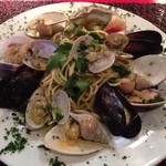 D'ORO - 13.12月　ホッキ貝、白貝、磯ツブ、地ハマグリ、アサリ、ムール貝、生のり風味 スパゲティ