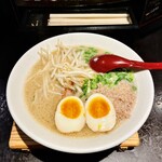 麺屋 我ガ - 味玉ラーメン＋もやし　１０５０円　
