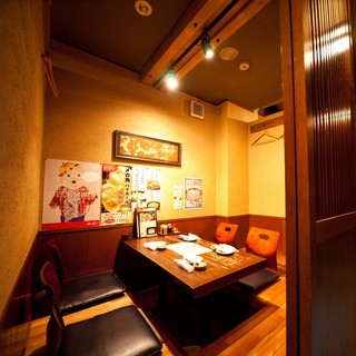 We have private rooms for small groups where you can relax with a sunken kotatsu!