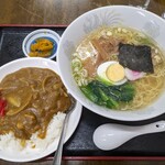 支那そば 大陸 - 支那そば+半カレーセット ¥780