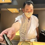 Sushi Sou - 大将の飯田さん！！