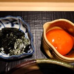 日本料理 柳燕 - 海苔と卵黄