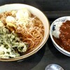 文殊 - 『そばうどん定食（そば・ｶﾚｰ）』と『春菊天』