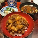 みかわ 是山居 - かき揚げ丼