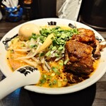 カラシビ味噌らー麺 鬼金棒 - 特製カラシビ味噌らー麺(辛:少なめ 痺:少なめ)