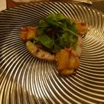 ラ・レゾナンス - 白子のムニエル、鱈スモーク、キノコのマリネサラダ