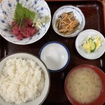 Matsushima Honten - まぐろ中落ち定食。まぐろの品質高しっ！