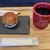 ランプライトブックスカフェ - 料理写真:チョコクリスピー、ホットコーヒー