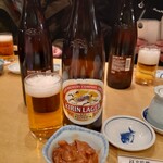 Sushidokoro Satsuki - 瓶ビール。今日はキリン