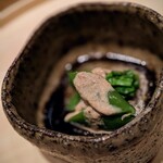 温石 - お口直しに新鮮さがはちきれるような、菜の花と スナップエンドウ