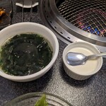 Yakiniku Senmitei - スープ・杏仁豆腐♪