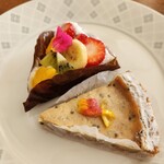 グルテンフリーのお菓子屋 粉粉 - フルーツタルト、ベイクド豆乳チーズタルト