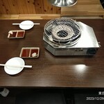 Shinsen Horumon Rambo - ガスコンロ、テーブルセット