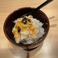 鮨 やざわ - ずわい蟹小丼　ウニソース