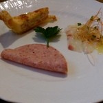 トラットリアセレーナ - 生ハム　キッシュ　真鯛のカルパッチョ