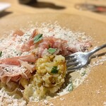 ブラッスリー 航 - 茄子のたたきと生ハム