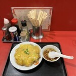 大吉 - 天津丼。今日は米が残っていた！