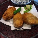 そば季寄 季作久 - ミカンのしんじょう揚げ