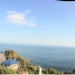 そば季寄 季作久 - 店のデッキから臨む相模湾