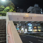 ストップオーバートーキョー - ①　青山通りのコノ歩道橋の階段下の・・・