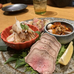 Yakiton Kemuri - 逸品国産豚のお刺身4種盛り