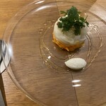 BISTRONOMIE TKM - 京都府産アオリイカのマリネとキャロットラペサワークリームソース