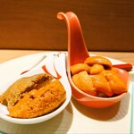 寿司 蒼 - 雲丹の食べ比べ