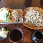 手打そば 末広 - 料理写真:天せいろ 1500円   大盛り ＋250円