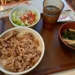 Sukiya - 牛丼、シーザーサラダセット