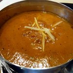 デリー - 日替わりカレーです。この日の日替わりは「ひき肉とレンコン」でした。