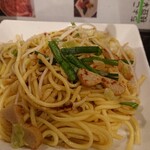 石垣島の石垣さん家の石垣牛 - 唐辛子入りニンニク焼きそば