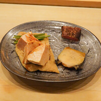 鮨 しゅん輔 阿佐ヶ谷 - あん肝、あわび、タラコのからすみ