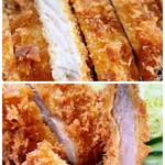 とんかつ 喜楽 - 上:上ロース　下:ヒレ